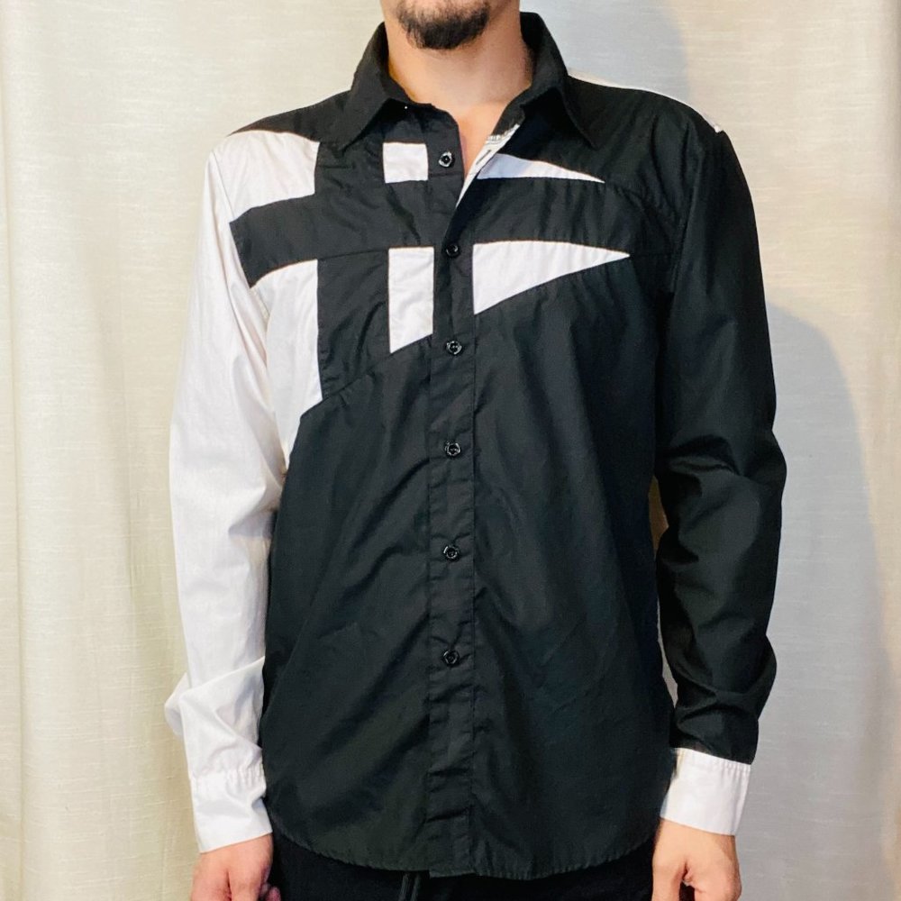 B/W Jeansian button down dress shirt
